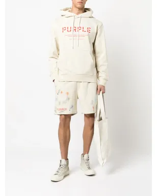 Purple Brand ステンシルロゴプリントフーディ - サムネイル2