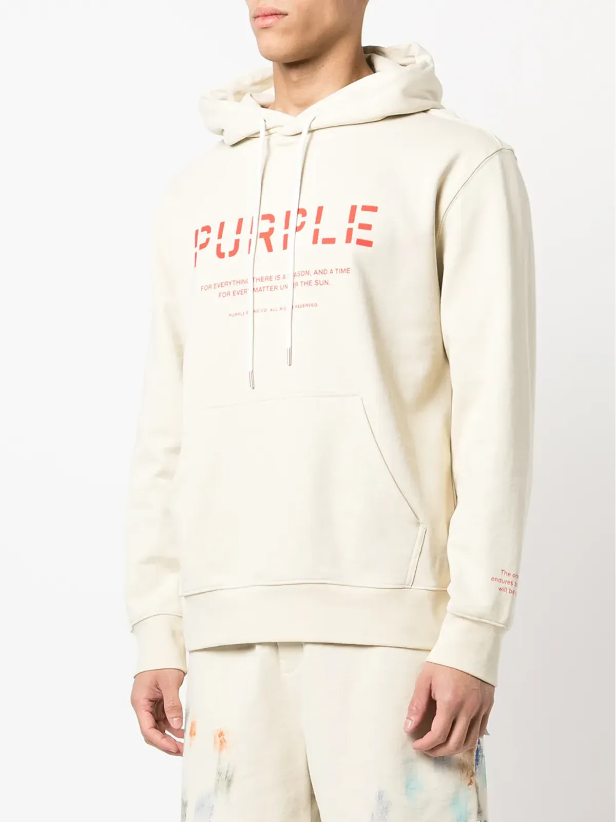 Purple Brand ステンシルロゴプリントフーディ - 画像3