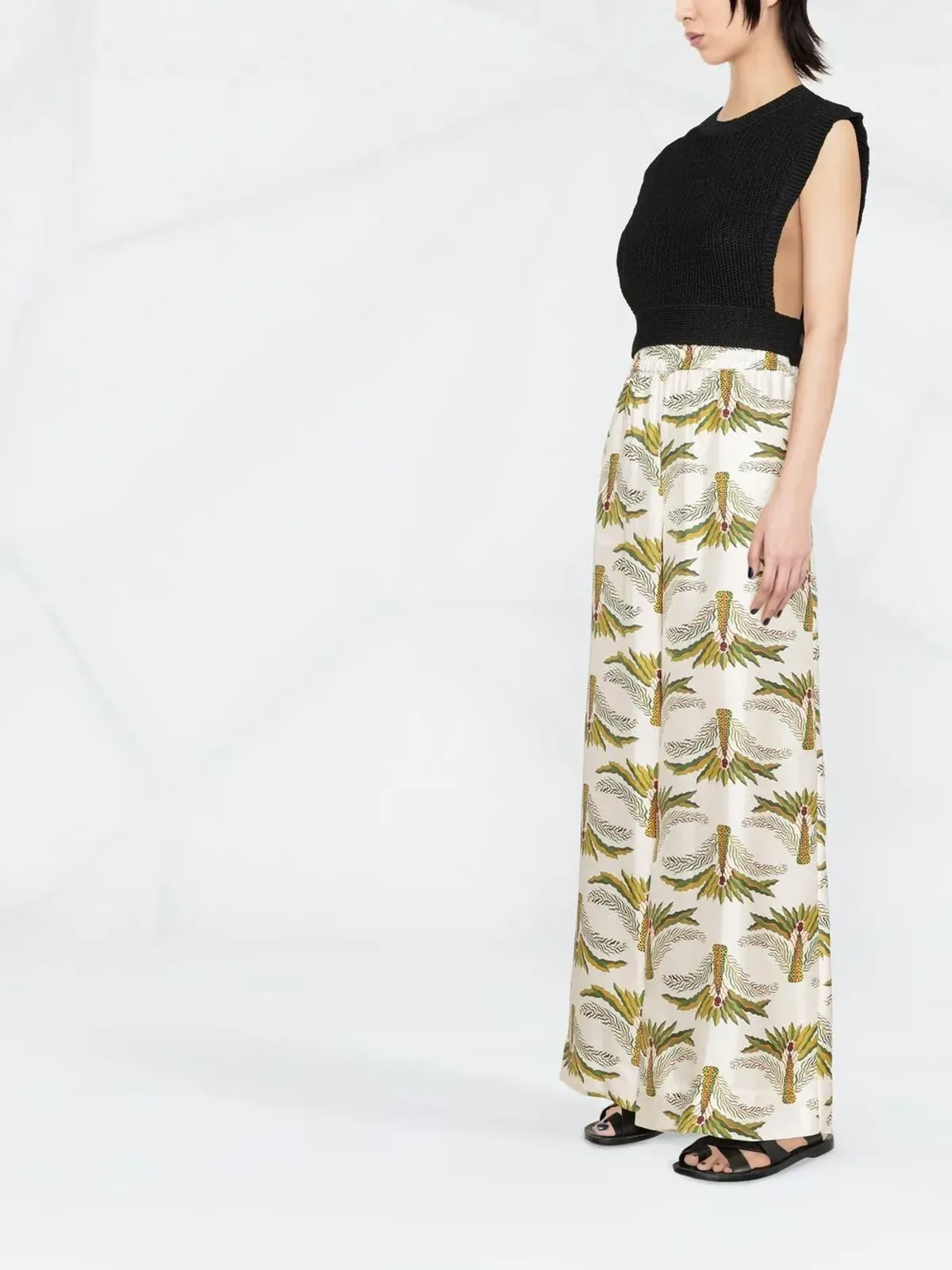 Ferragamo インターシャニット クロップトップ - 画像3