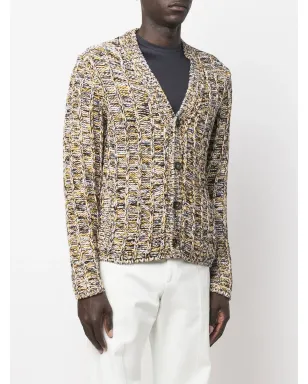 Ferragamo チャンクニットVネックカーディガン - イエロー - サムネイル3
