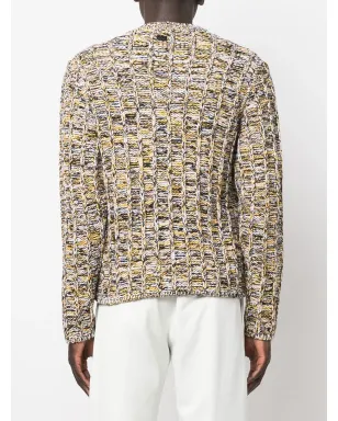 Ferragamo チャンクニットVネックカーディガン - イエロー - サムネイル4