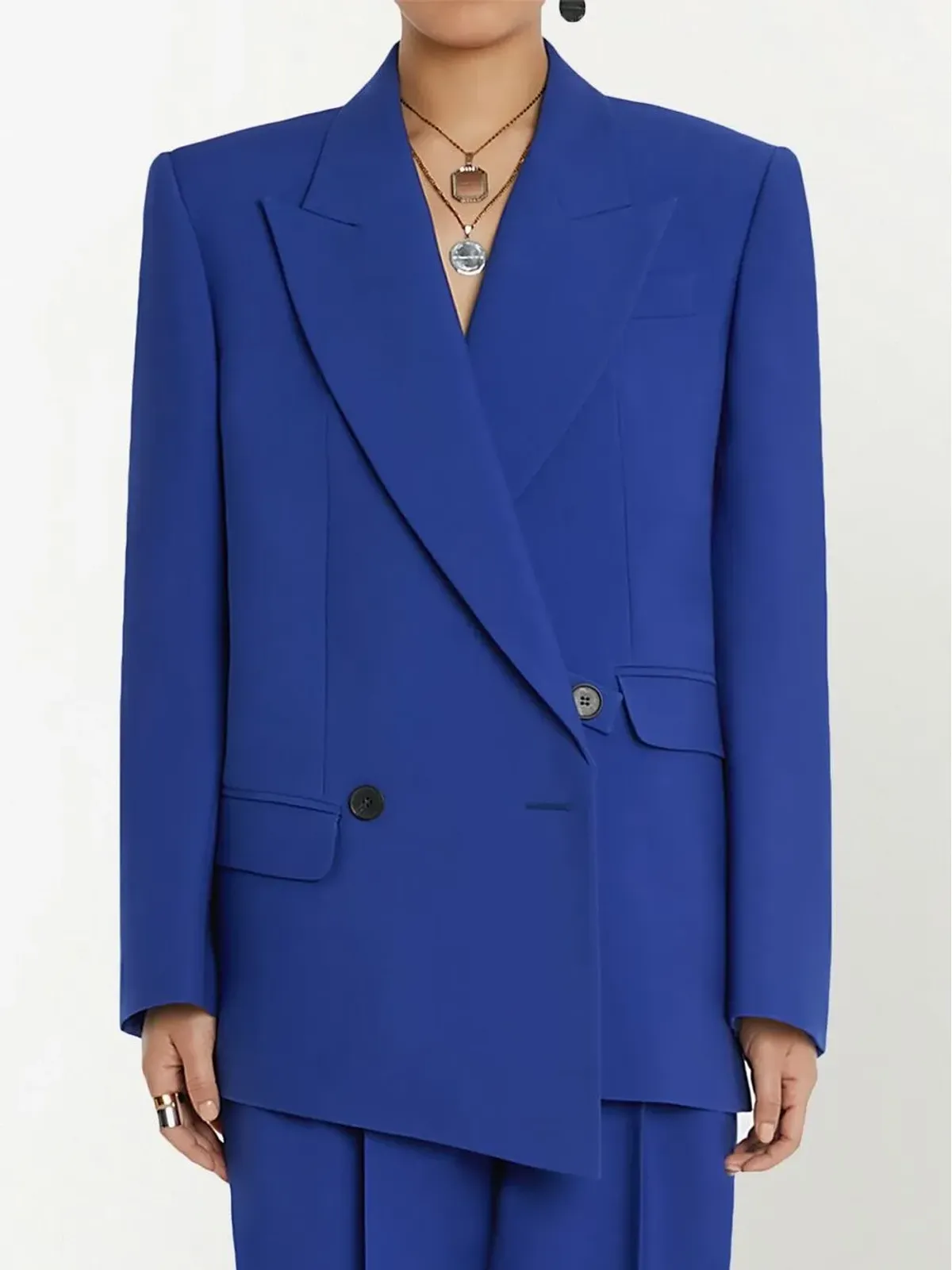 Alexander McQueen アシンメトリック ダブルブレスト ブレザー - 画像5