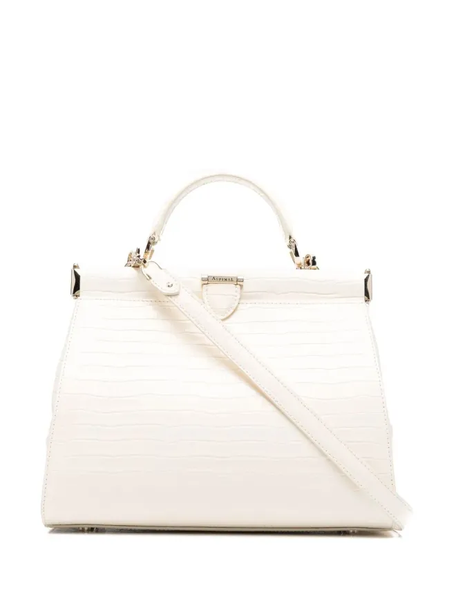 Aspinal Of London Aspinal Of London フローレンス フレーム クロコダイル型押しバッグの商品画像