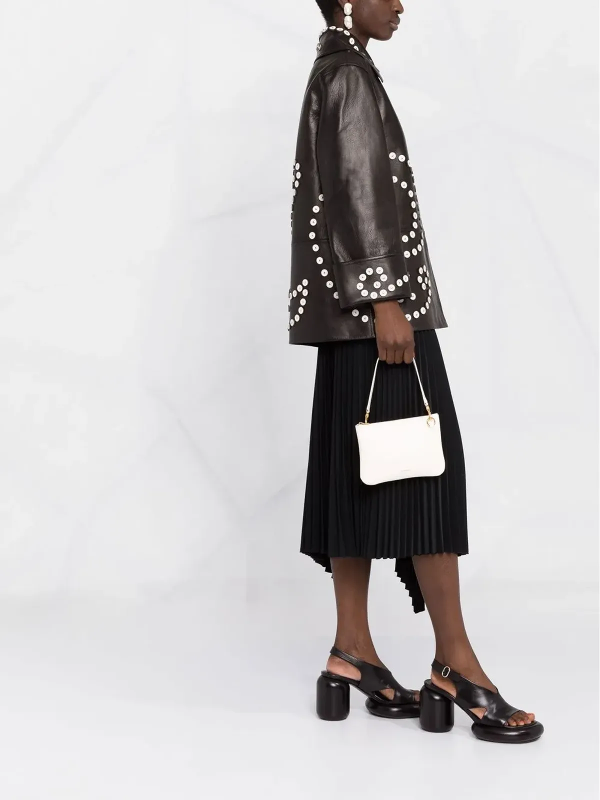 Jil Sander レザー クロスボディバッグ - 画像2