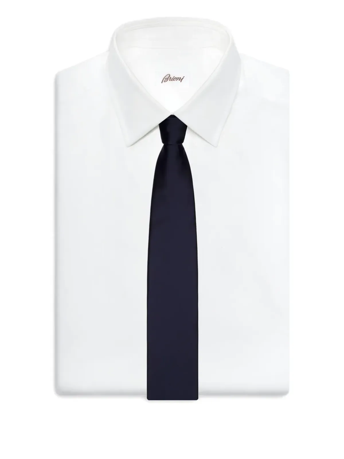 Brioni ブリオーニ プレーンシルクタイ - 画像2