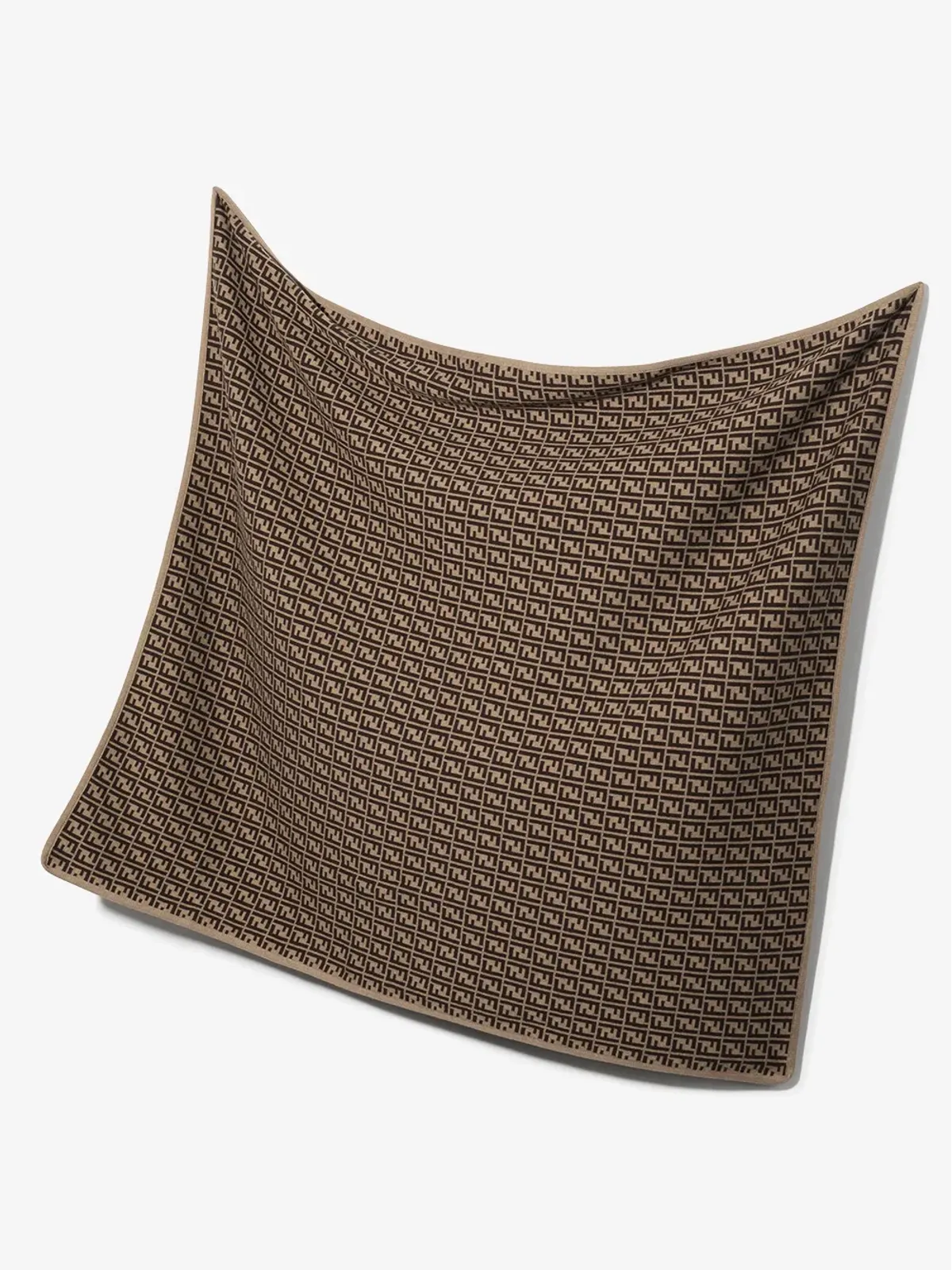 Fendi Kids FF-logo print blanket - Neutrals - 画像2