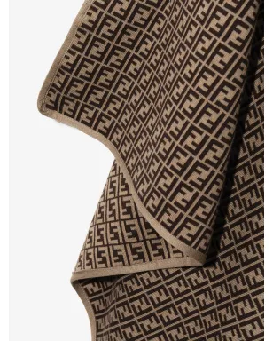 Fendi Kids FF-logo print blanket - Neutrals - サムネイル3
