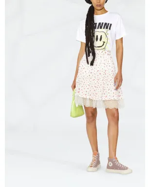See by Chloé チェリー柄のギャザー入りスカート - サムネイル2