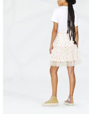 See by Chloé チェリー柄のギャザー入りスカート - サムネイル4