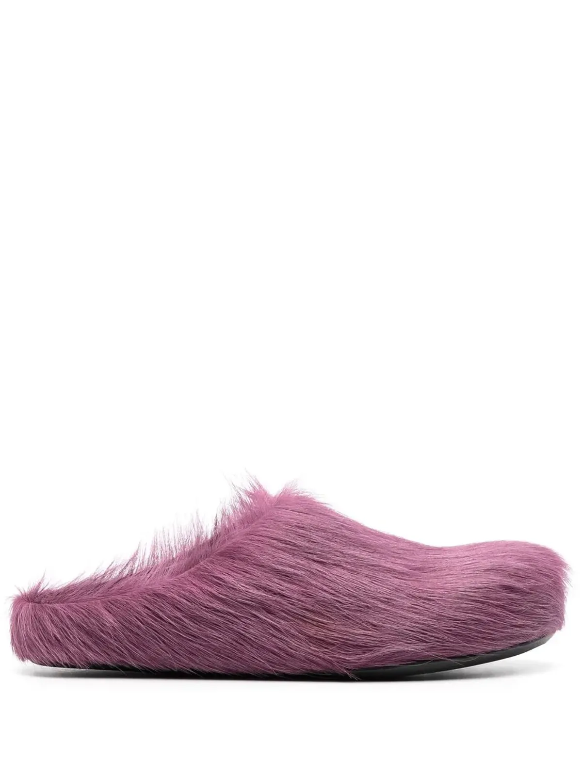 Marni Fussbett calf-hair mules - Purple - 画像1