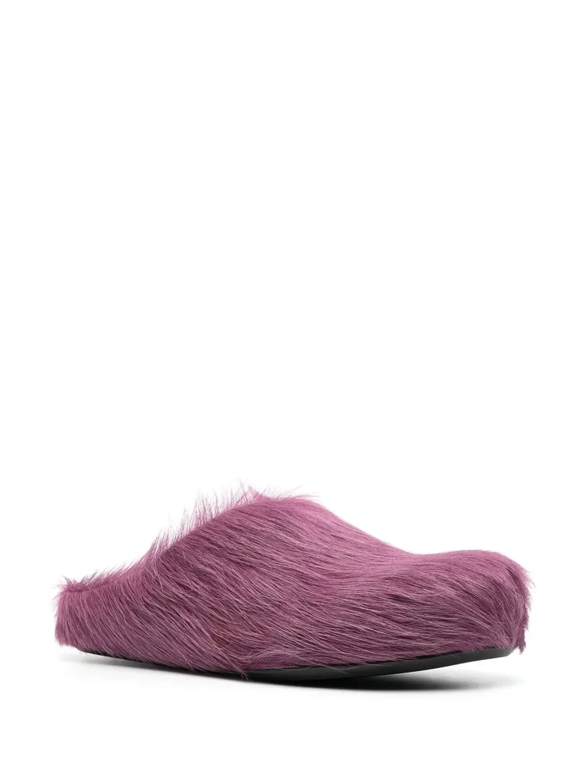 Marni Fussbett calf-hair mules - Purple - 画像2