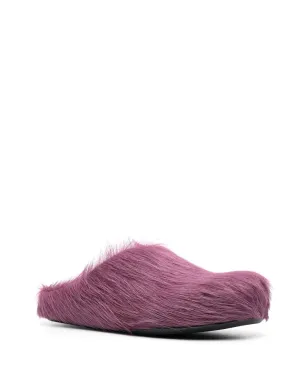 Marni Fussbett calf-hair mules - Purple - サムネイル2