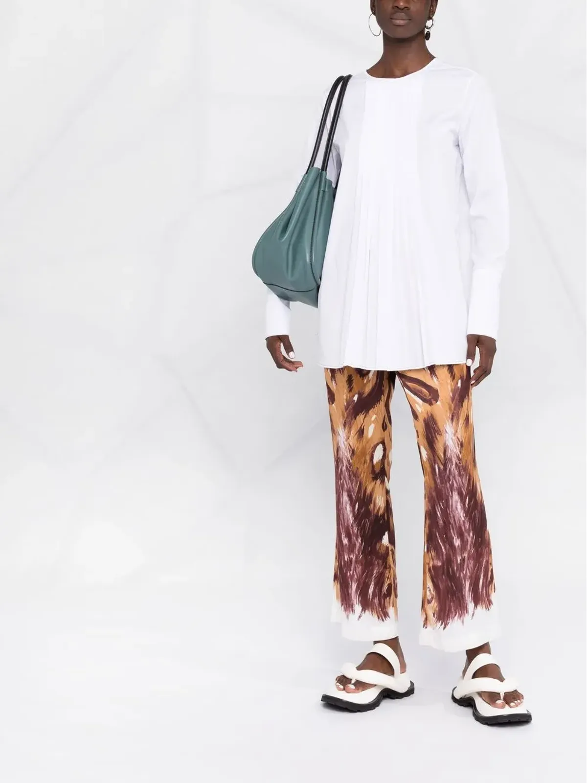 Marni グラフィックプリント フレアパンツ - 画像2