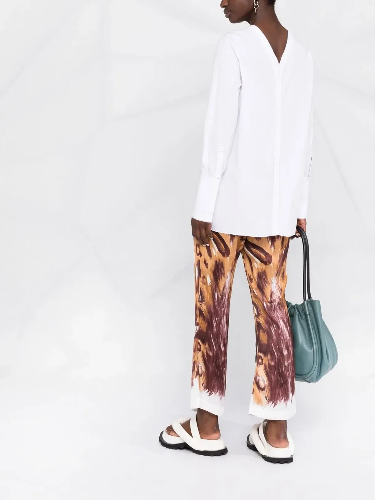 Marni グラフィックプリント フレアパンツ - 画像4