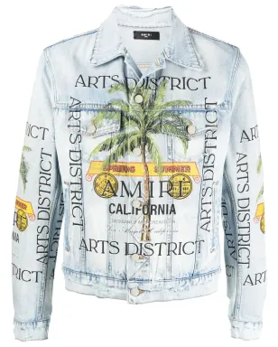 AMIRI グラフィックプリント distressed-effect デニムジャケット - サムネイル1
