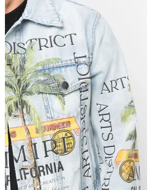 AMIRI グラフィックプリント distressed-effect デニムジャケット - サムネイル5