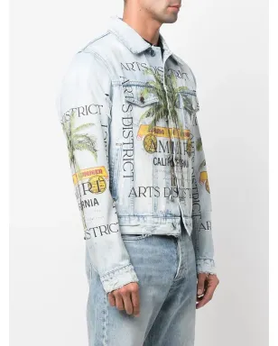AMIRI グラフィックプリント distressed-effect デニムジャケット - サムネイル3