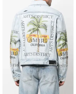 AMIRI グラフィックプリント distressed-effect デニムジャケット - サムネイル4