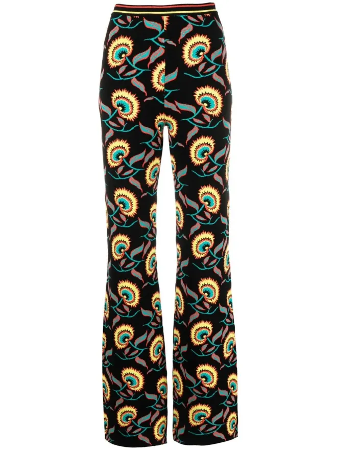 rabanne Rabanne 花柄プリントパンツ ブラックの商品画像
