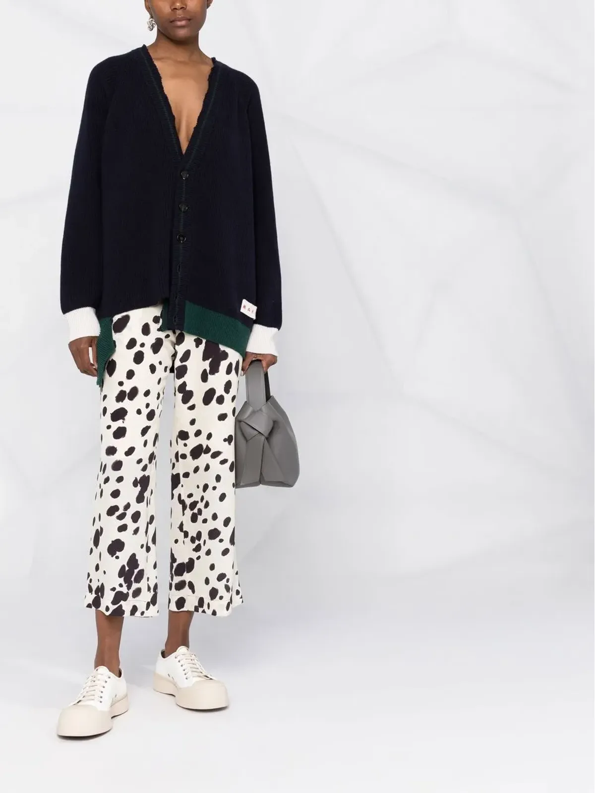 Marni Vネックリブニットカーディガン - 画像2