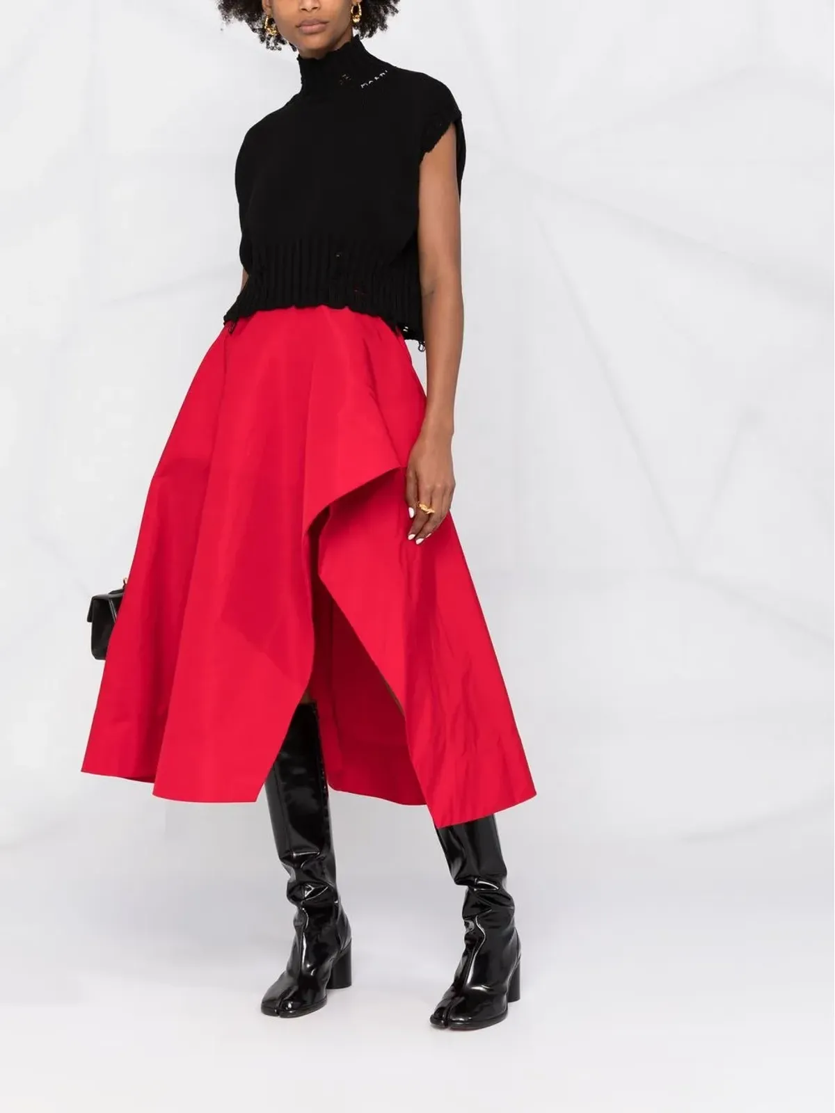 Marni ダメージ加工クロップドベスト - 画像2