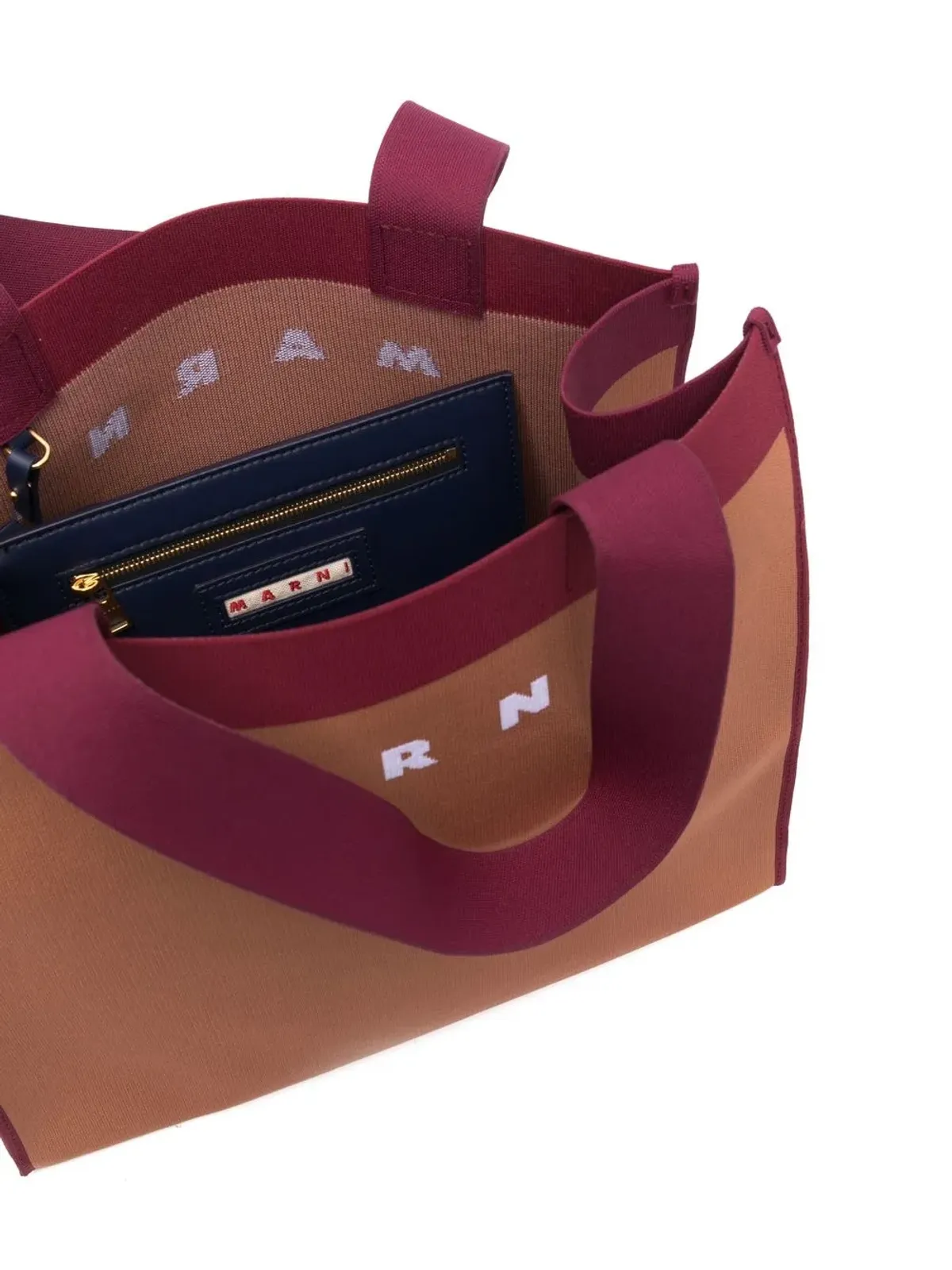 Marni ロゴプリント トートバッグ - オレンジ - 画像5