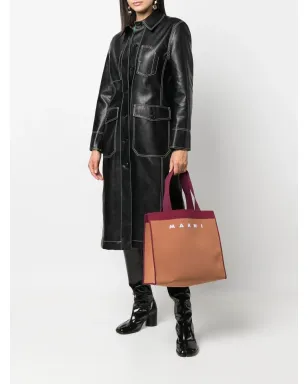 Marni ロゴプリント トートバッグ - オレンジ - サムネイル2