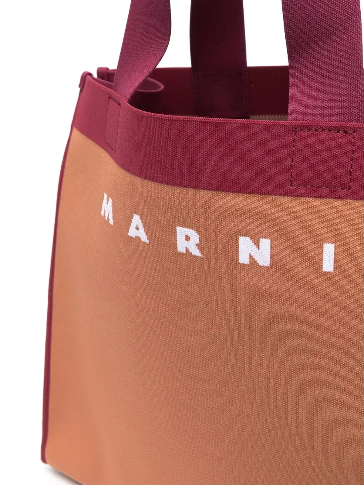 Marni ロゴプリント トートバッグ - オレンジ - 画像4