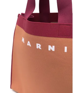Marni ロゴプリント トートバッグ - オレンジ - サムネイル4