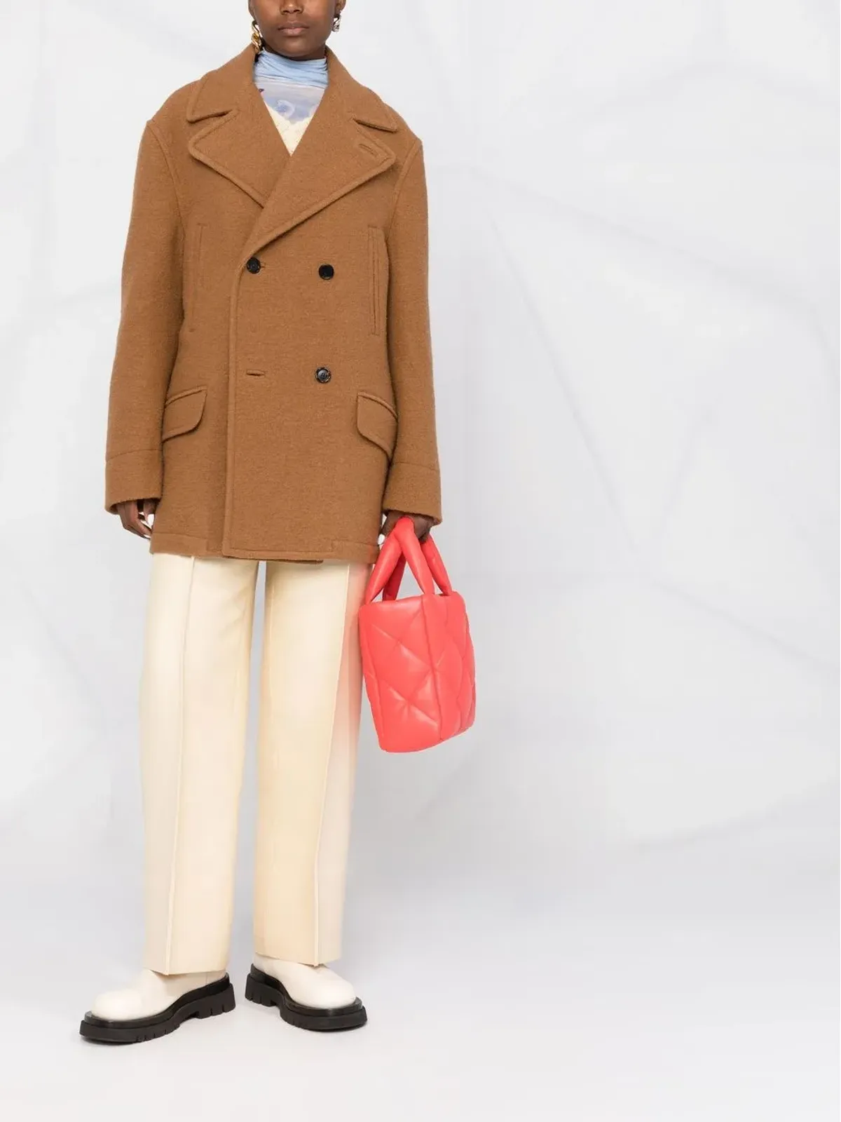 Marni ダブルブレストショートコート - 画像2