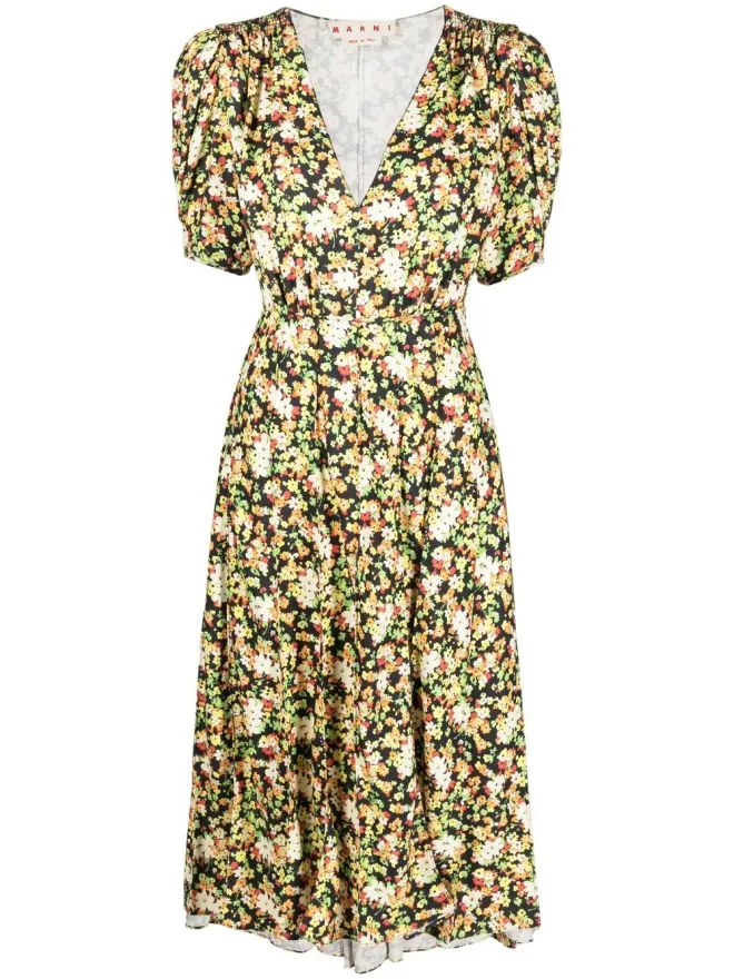 Marni Marni 花柄プリント ミディドレスの商品画像