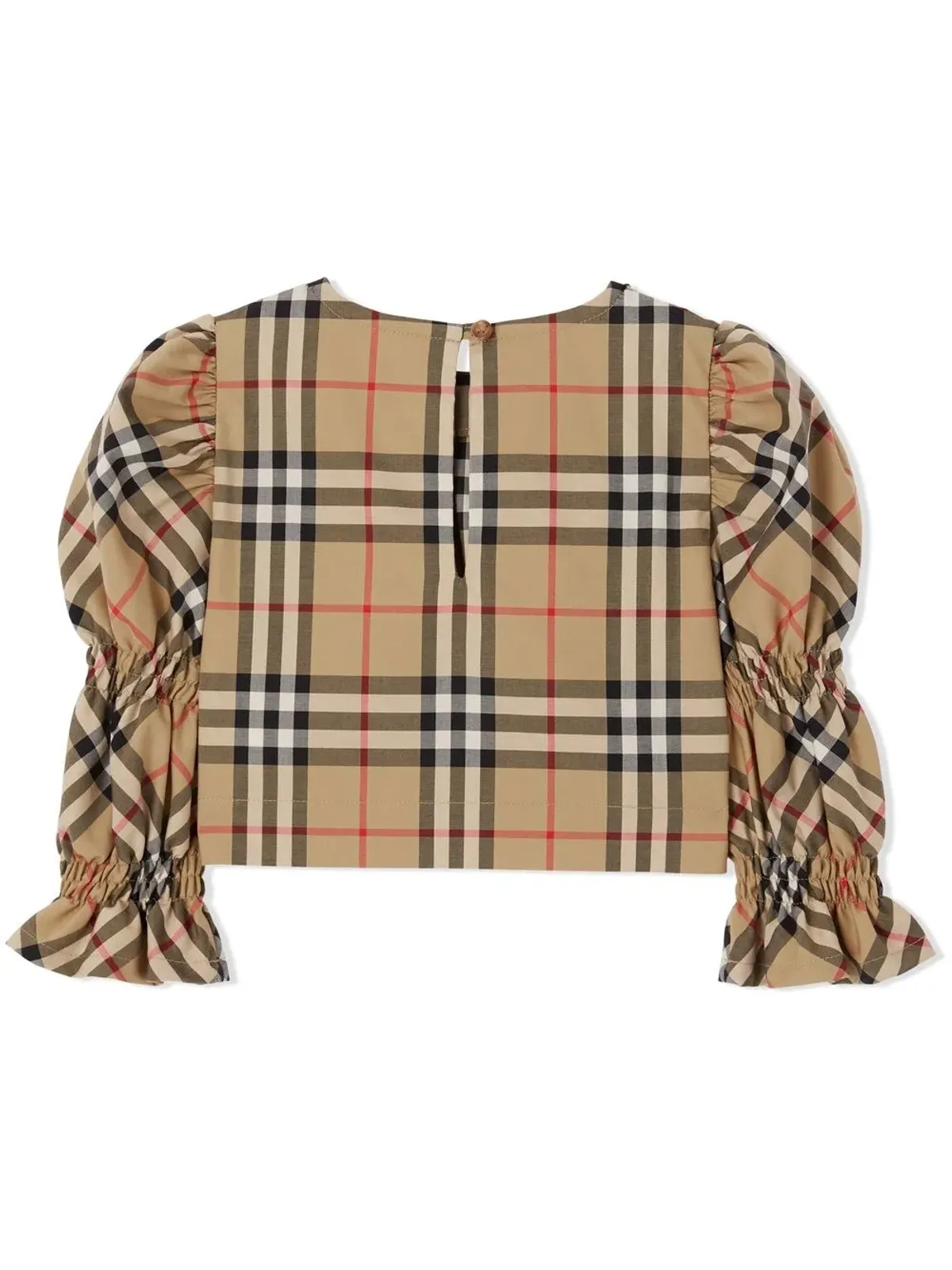 Burberry Kids パフスリーブ ヴィンテージチェック ブラウス - 画像3