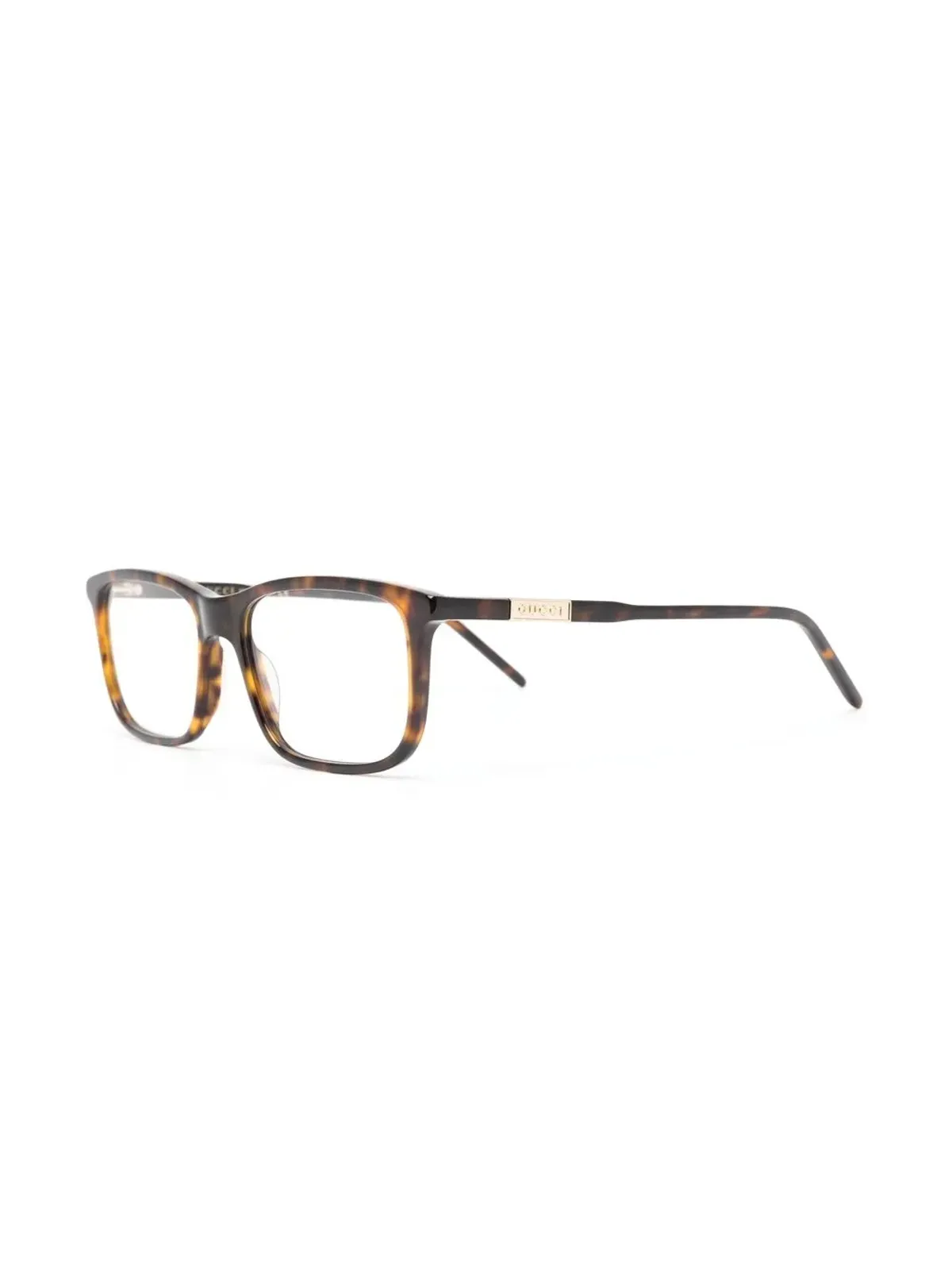 Gucci Eyewear べっ甲柄スクエアフレーム眼鏡 - 画像2