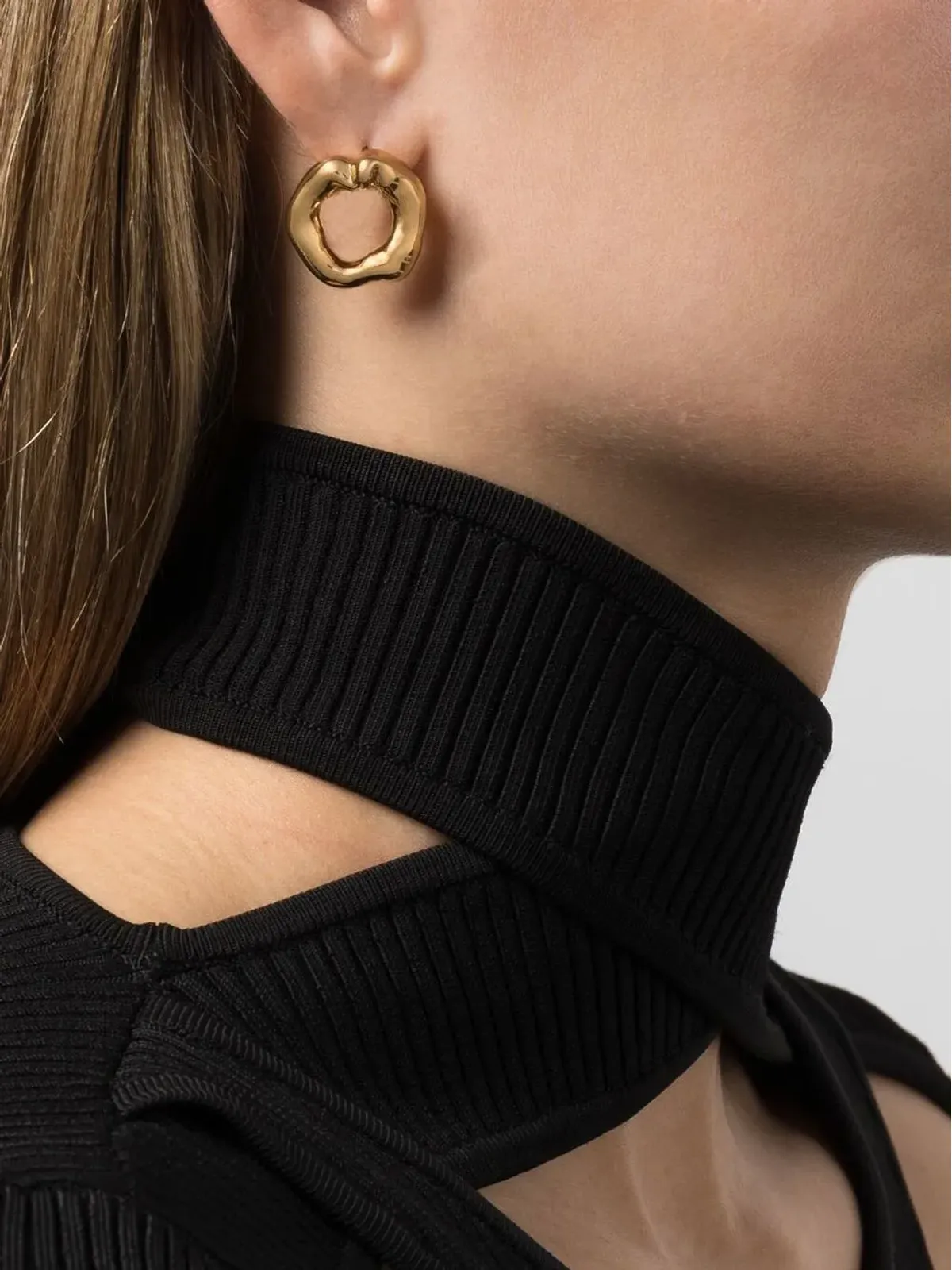 Vann Jewelry 不規則な円形イヤリング - 画像3