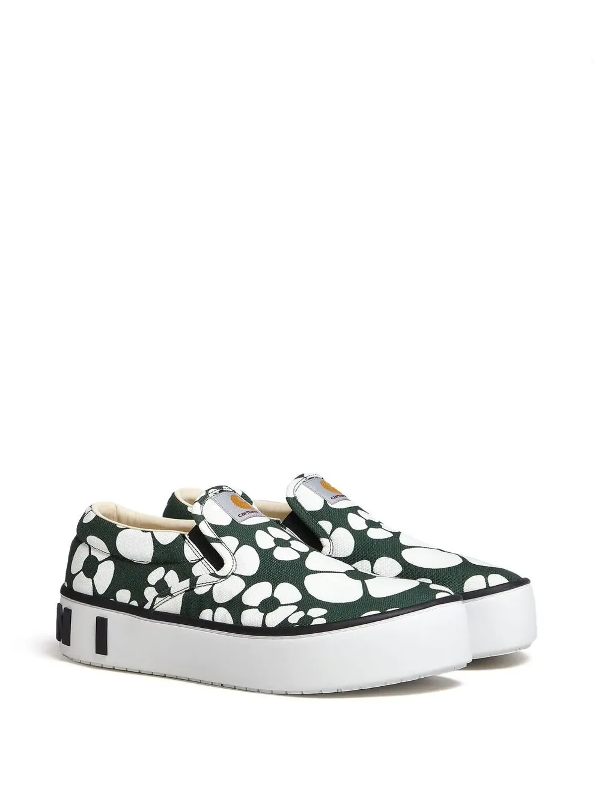 Marni x Carhartt フローラルプリント スリップオン スニーカー - 画像2