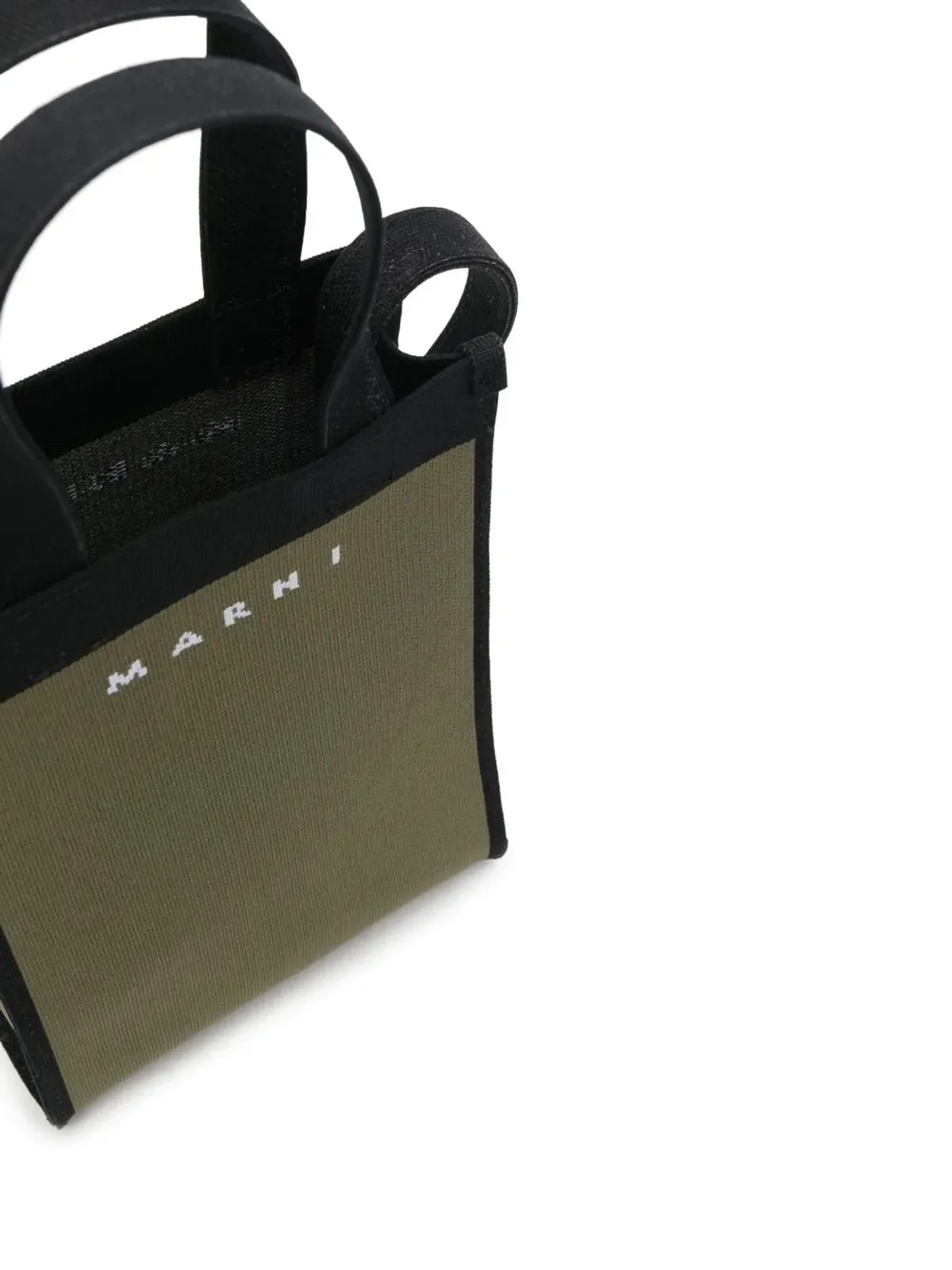 Marni カラーブロック編みトートバッグ - グリーン - 画像4