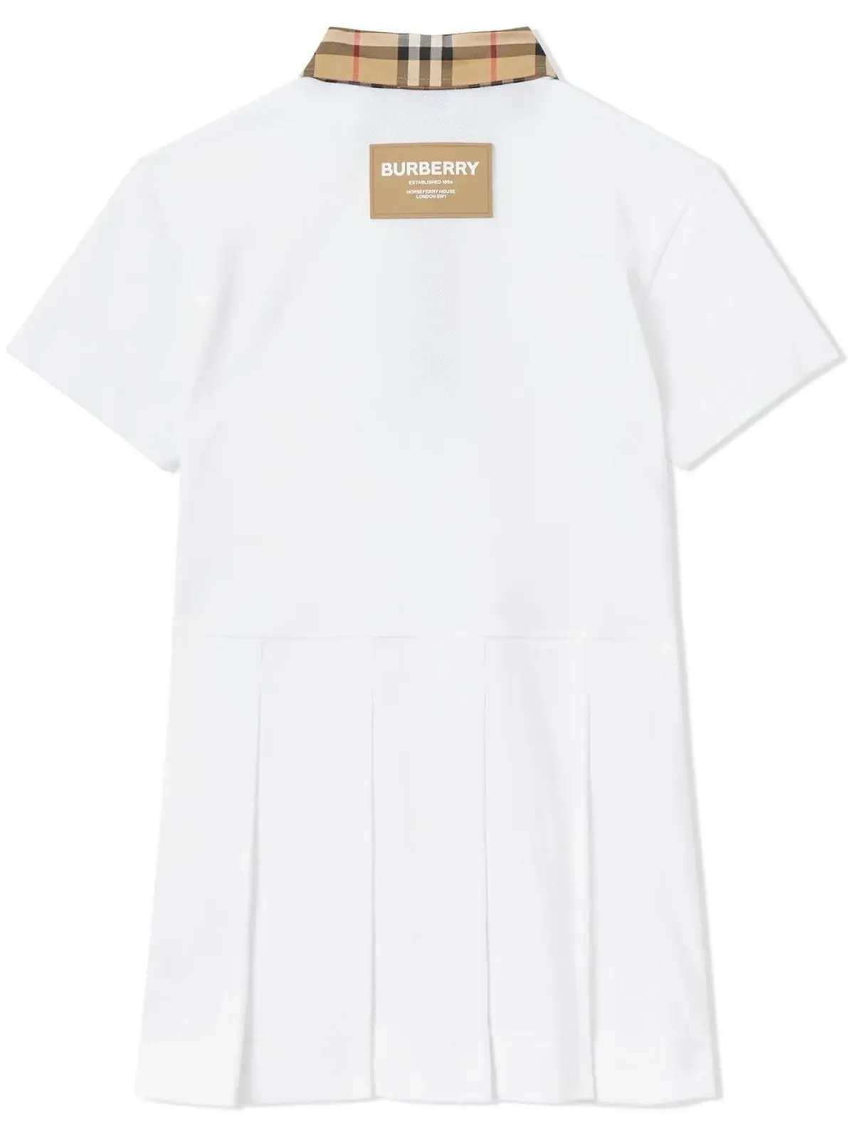 Burberry Kids ヴィンテージチェック トリム ピケ ポロシャツドレス - White - 画像2