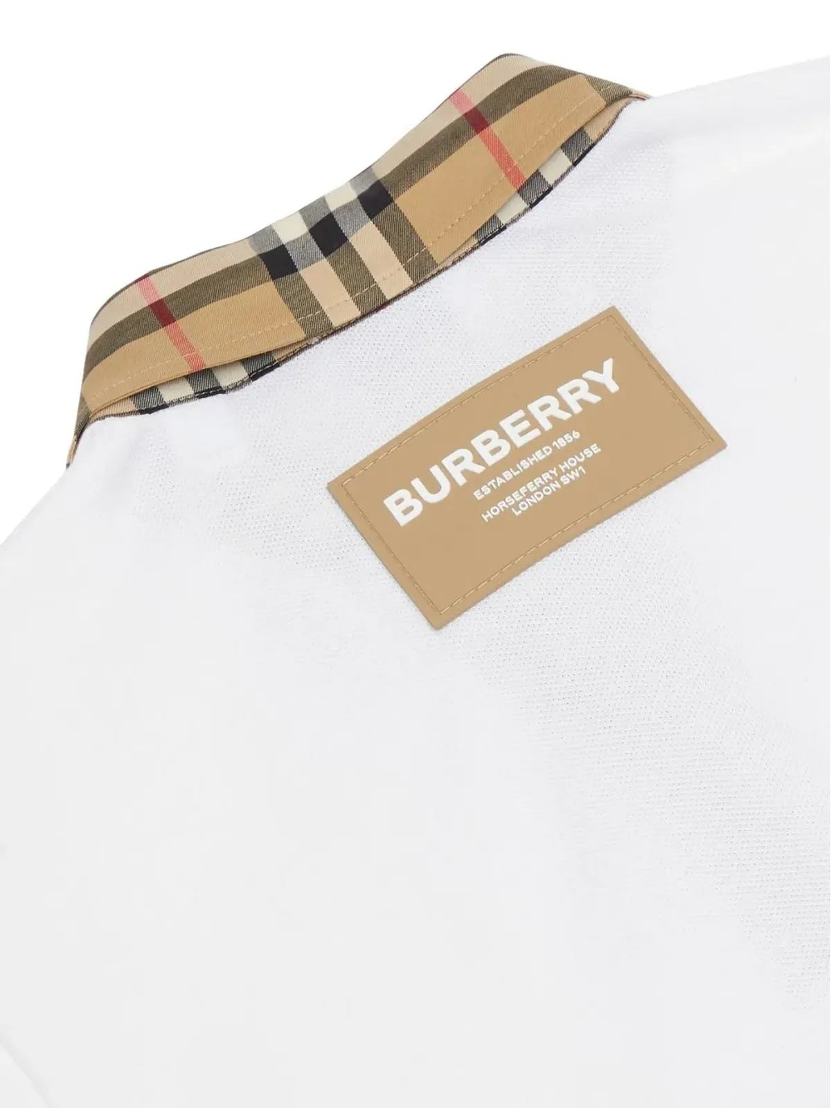 Burberry Kids ヴィンテージチェック トリム ピケ ポロシャツドレス - White - 画像3