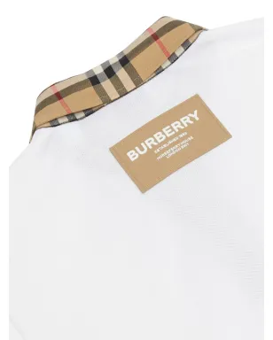 Burberry Kids ヴィンテージチェック トリム ピケ ポロシャツドレス - White - サムネイル3