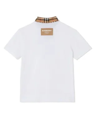 Burberry Kids ヴィンテージチェック ポロシャツ - White - サムネイル2