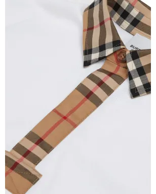 Burberry Kids ヴィンテージチェック ポロシャツ - White - サムネイル3