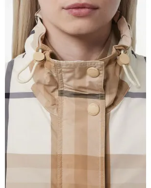 Burberry チェックプリント ドローストリング ジャケット - サムネイル5