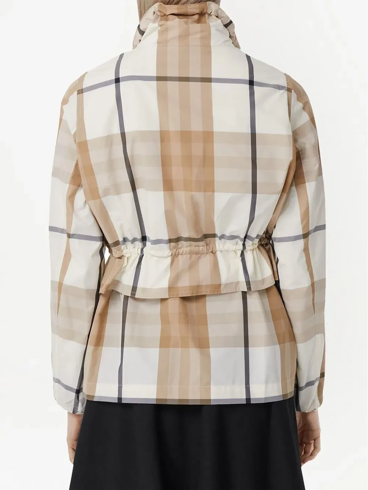 Burberry チェックプリント ドローストリング ジャケット - 画像4