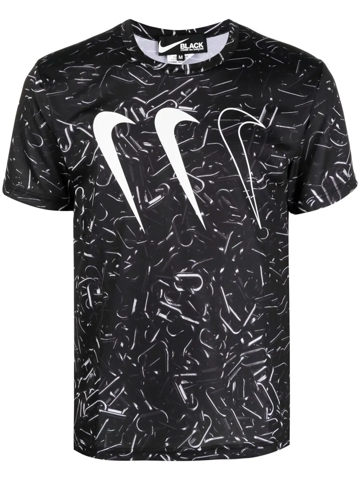 Black Comme Des Garçons ロゴプリント半袖Tシャツ - 画像1