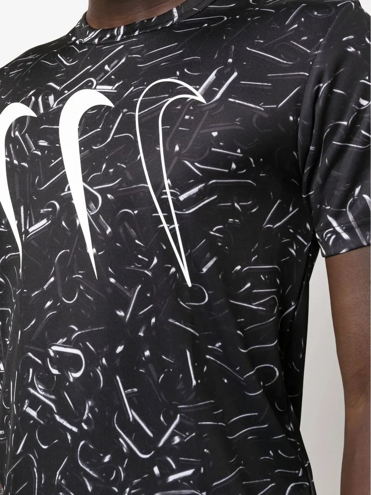 Black Comme Des Garçons ロゴプリント半袖Tシャツ - 画像5