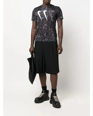 Black Comme Des Garçons ロゴプリント半袖Tシャツ - サムネイル2