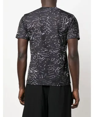 Black Comme Des Garçons ロゴプリント半袖Tシャツ - サムネイル4
