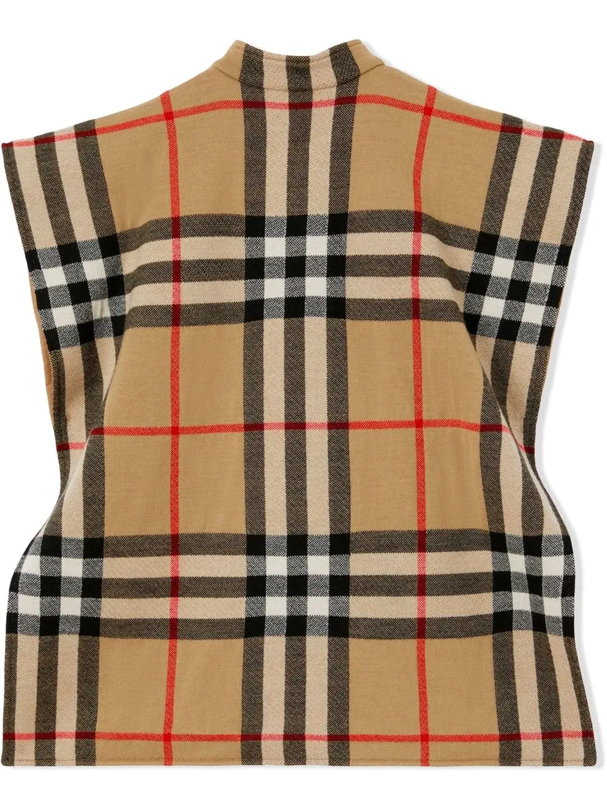 Burberry Kids ヴィンテージチェック リバーシブル ウール ケープ - 画像2