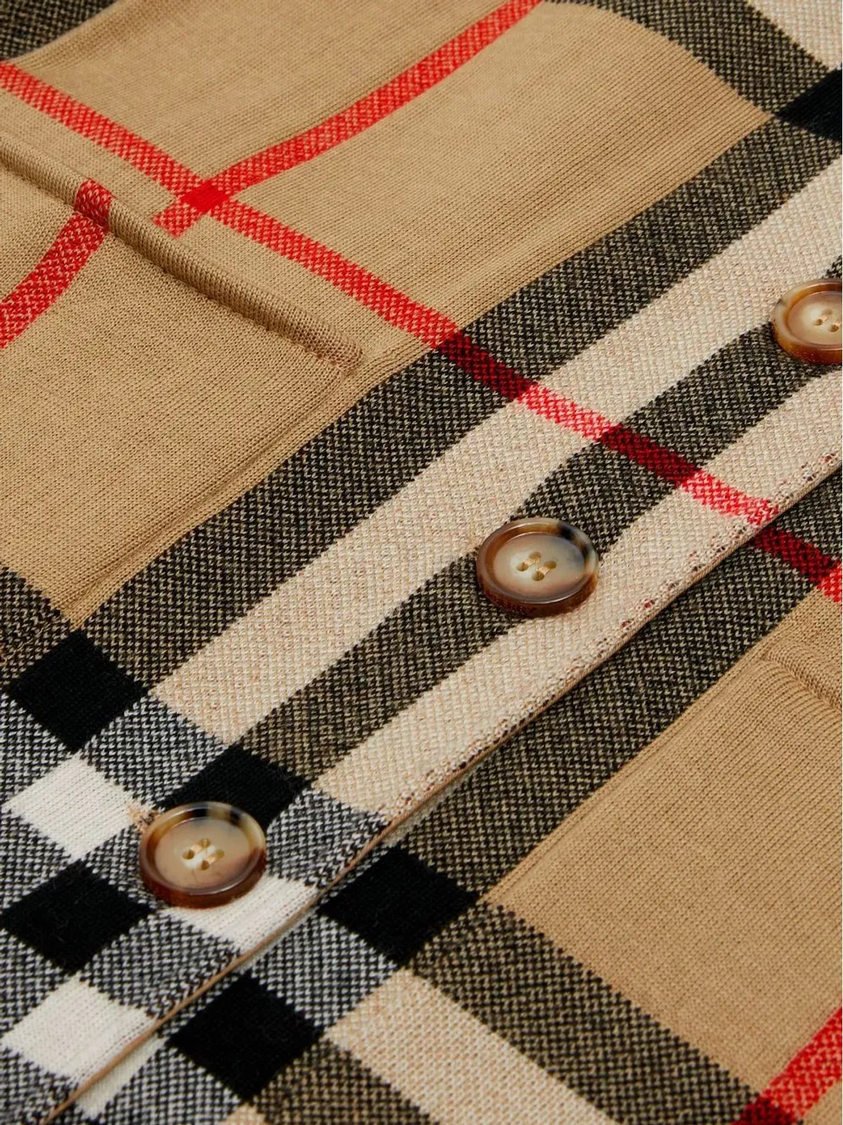 Burberry Kids ヴィンテージチェック リバーシブル ウール ケープ - 画像3