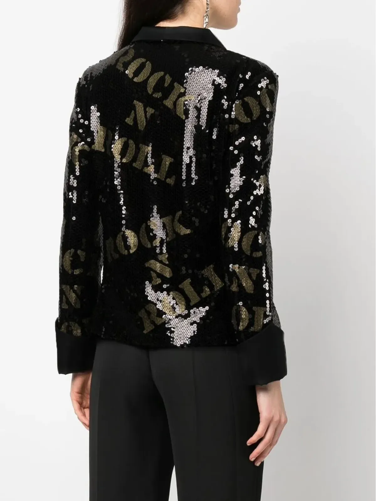 Moschino Pre-Owned 2010年代 ロックンロール風 スパンコール付き ブレザー - 画像4